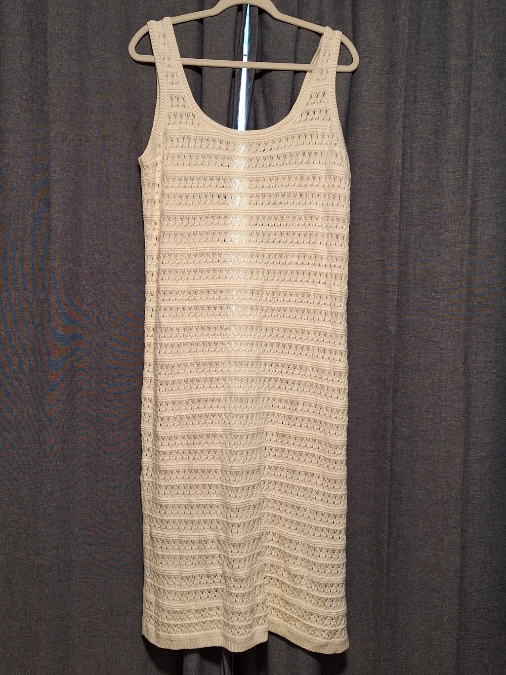 Old Navy Cream Crochet Tank Dress Size L